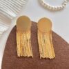 Golden Cascade Fringe Earrings