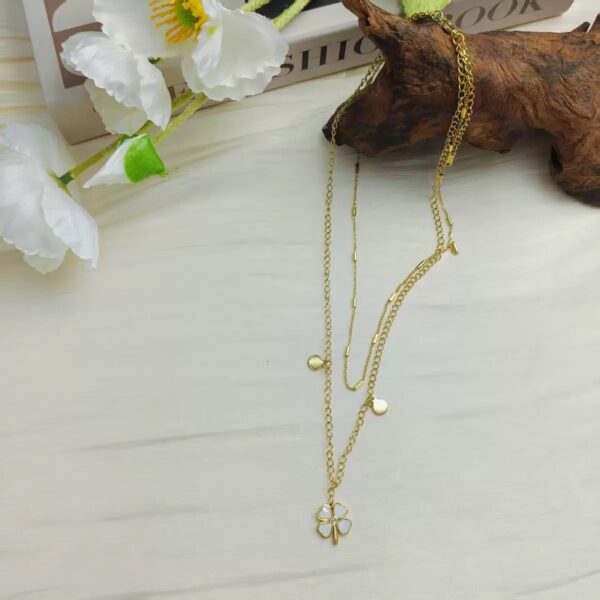 acf12fda01f28ed0101f41045c5af880 Lucky Clover Layered Necklace