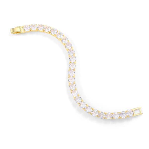 Gold & Silver Cubic Zirconia Diamond-Look Bracelet