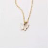Aurora Butterfly Titanium Necklace | Elegant Gold Pendant Chain