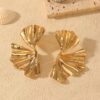 Golden Petal Statement Earrings