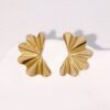 Golden Fan Shaped Earrings