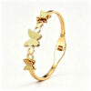 Stainless Steel Charm Bracelets for Women – Gold Lucky, Butterfly, Evil Eye & Clover Bangles