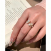 Pearl Blossom Adjustable Open Ring