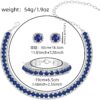 Brilliant Blue CZ Necklace & Bracelet Set