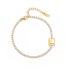 6b17a155-b9bc-489d-9b3d-f2a3a8a12707(1) Arc de Triomphe Gold Pavé Bracelet