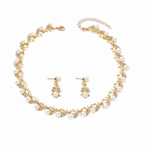ChatGPT Image 2026年6月25日 10_37_49 Golden Pearl & Zircon Vine Jewelry Set