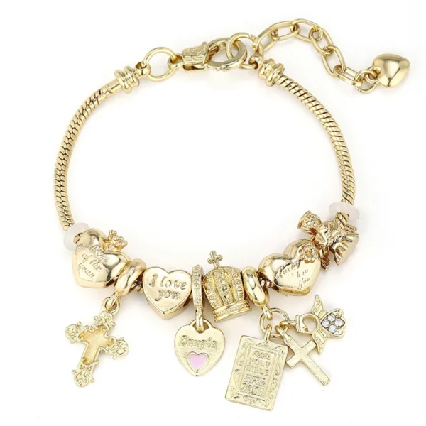 O1CN010miTBq1DH4OCvgjKW_!!2211453070190-0-cib.jpg_ Luxury Gold Heart, Cross, Bible & Crown Adjustable Bracelet