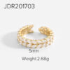 O1CN012pFVL41VWmfpSv5Ja_!!2212948222661-0-cib Luxury Brass Cubic Zirconia Ring ✨