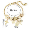 O1CN01DJdGGL1DH4ODEstSA_!!2211453070190-0-cib Luxury Gold Heart, Cross, Bible & Crown Adjustable Bracelet
