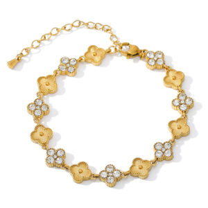 Golden Fleur Clover Bracelet