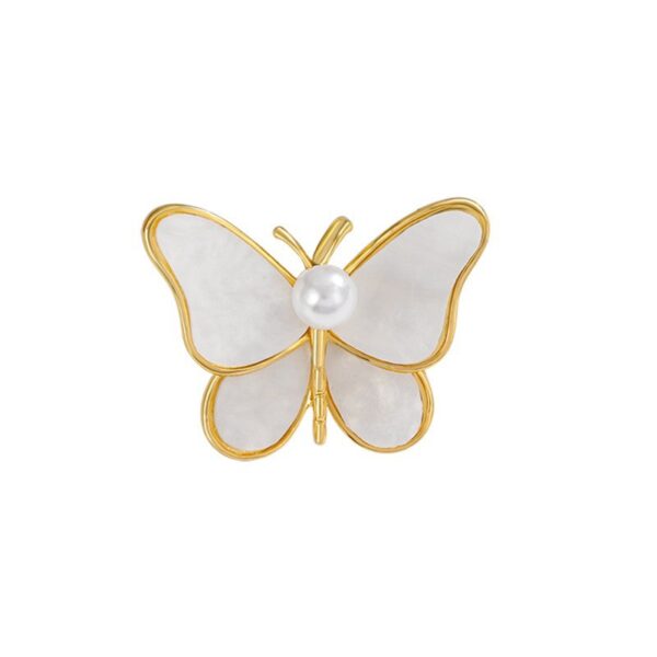 O1CN01PczRom1e3K47bH4Ss_!!2207904953815-0-cib Golden Pearl Butterfly Brooch