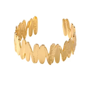 Modern Irregular Open Bangle Bracelet – Adjustable Fit