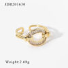 O1CN01WHPWW71VWmfrF9Eyh_!!2212948222661-0-cib Luxury Brass Cubic Zirconia Ring ✨