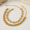 O1CN01keJZJ02D0aJfqKeC4_!!2213350918547-0-cib Golden Fleur Clover Bracelet