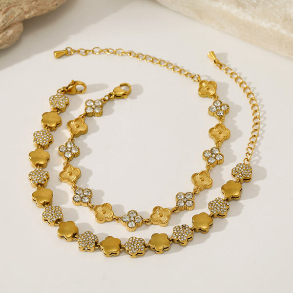 O1CN01keJZJ02D0aJfqKeC4_!!2213350918547-0-cib Golden Fleur Clover Bracelet