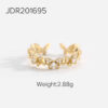 O1CN01kyvGkA1VWmfpSpyuy_!!2212948222661-0-cib Luxury Brass Cubic Zirconia Ring ✨