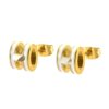 H Letter Hollow Sun-Inspired Stainless Steel Earrings