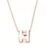 H Letter Pendant Necklace in Light Luxury Style