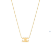 Minimal Gold Double-C Symbol Pendant Necklace