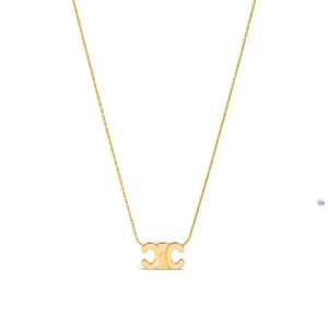 b2f0f0c1-72d5-4edd-98cf-72886bbc85a7(1) Minimal Gold Double-C Symbol Pendant Necklace