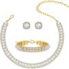 Brilliant Blue CZ Necklace & Bracelet Set