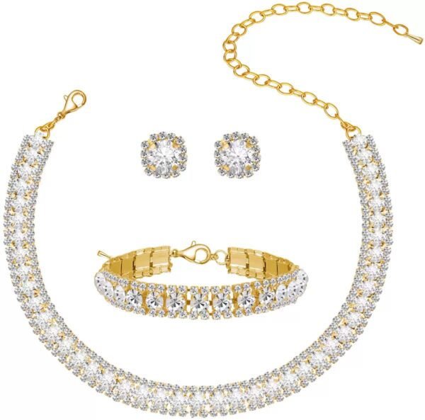 e46b8a99d2c66e6e05b2da10da9e5d54 Brilliant Blue CZ Necklace & Bracelet Set