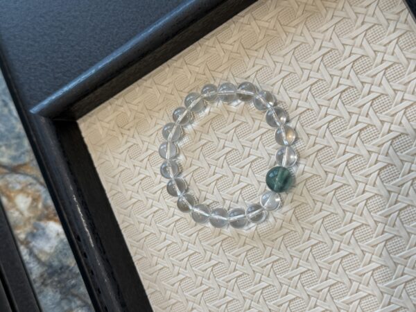 16 Clear Quartz & Green Fluorite Bracelet and Necklace Set