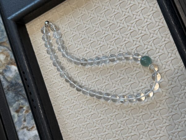 17 Clear Quartz & Green Fluorite Bracelet and Necklace Set
