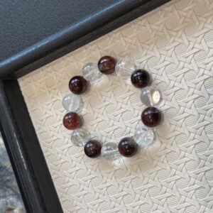 2 Clear Quartz with Red Rutile Bracelet