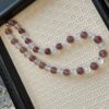 20 Strawberry Quartz & Clear Quartz Necklace & Bracelet Set