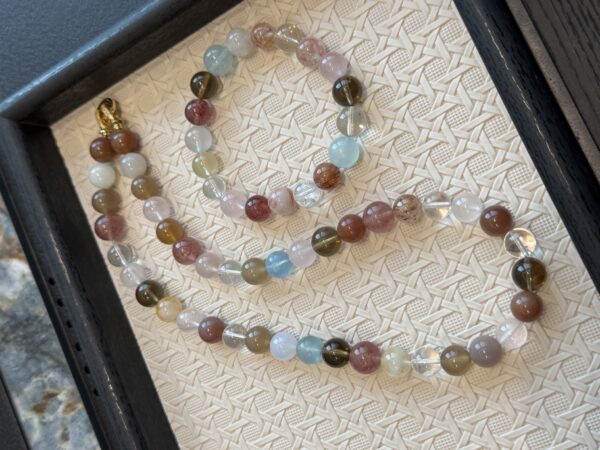 24 Natural Multicolor Crystal Bracelet & Necklace Set