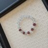 29 Strawberry Quartz & Clear Quartz Bracelet Necklace Set