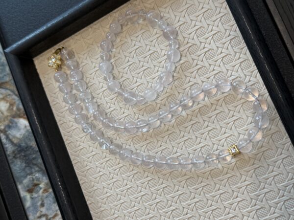 35 Rose Quartz Bracelet Necklace Set