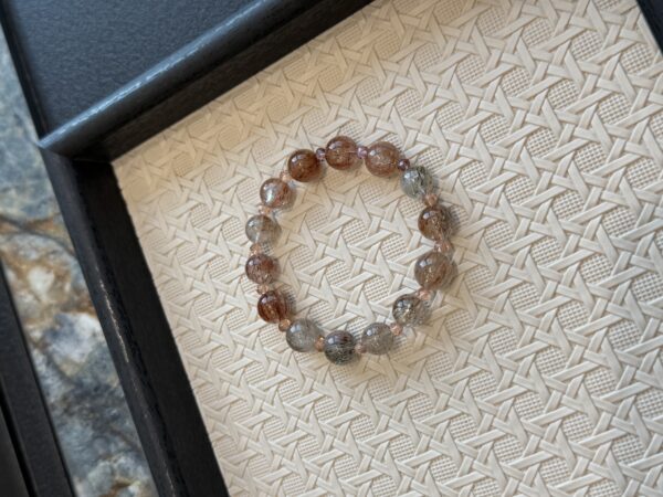 40 Natural Black Super Seven Crystal Bracelet