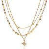 O1CN019XJp441FFoWkqxonw_!!2217548420458-0-cib Bestselling Luxury Stainless Steel Four-Point Star Crystal Pendant Layered Gold Necklace for Women