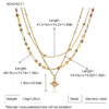O1CN01EBfsy21FFoWkyZFGe_!!2217548420458-0-cib Bestselling Luxury Stainless Steel Four-Point Star Crystal Pendant Layered Gold Necklace for Women