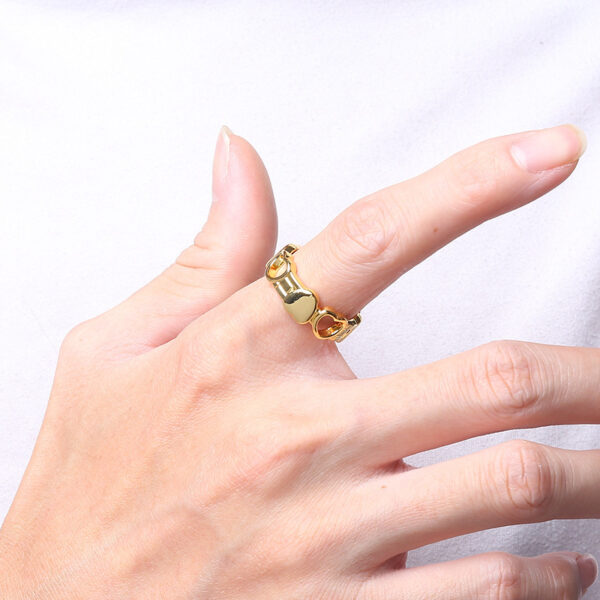 O1CN01pIlbJp1cOjQ64TIPq_!!2219842093591-0-cib Vintage Asymmetrical Heart Open Ring – Unisex Adjustable Ring
