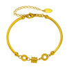 O1CN01xIIZK6203hs3BetKJ_!!2212447876794-0-cib 18K Gold Titanium Steel Slim Waist Bracelet for Women, Fade Resistant Lucky Bead Half Bangle, Elegant Minimalist Fashion Jewelry