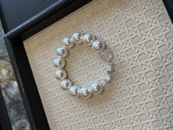 44 Pearl & Rose Quartz Bracelet