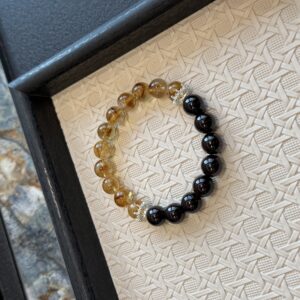 47 Citrine & Garnet Crystal Bracelet