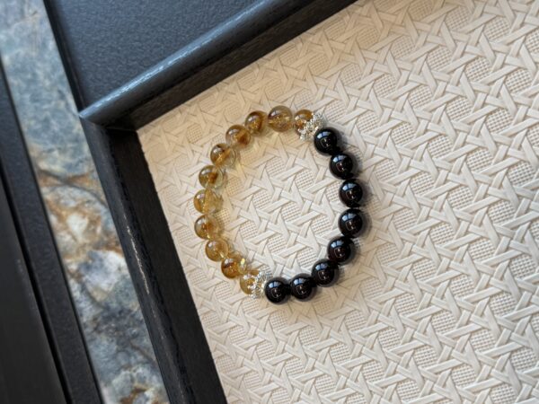 47 Citrine & Garnet Crystal Bracelet