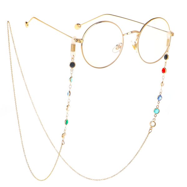 2 Luxury Crystal Glasses Chain | Sparkling Eyewear Necklace for Women